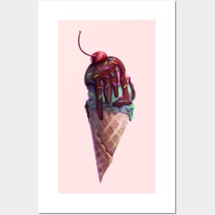 Ice Cream Cone Posters and Art